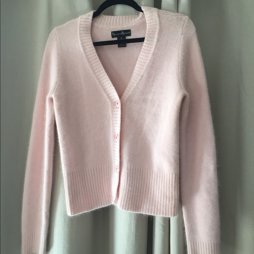Soft Pink Button-Up Cardigan